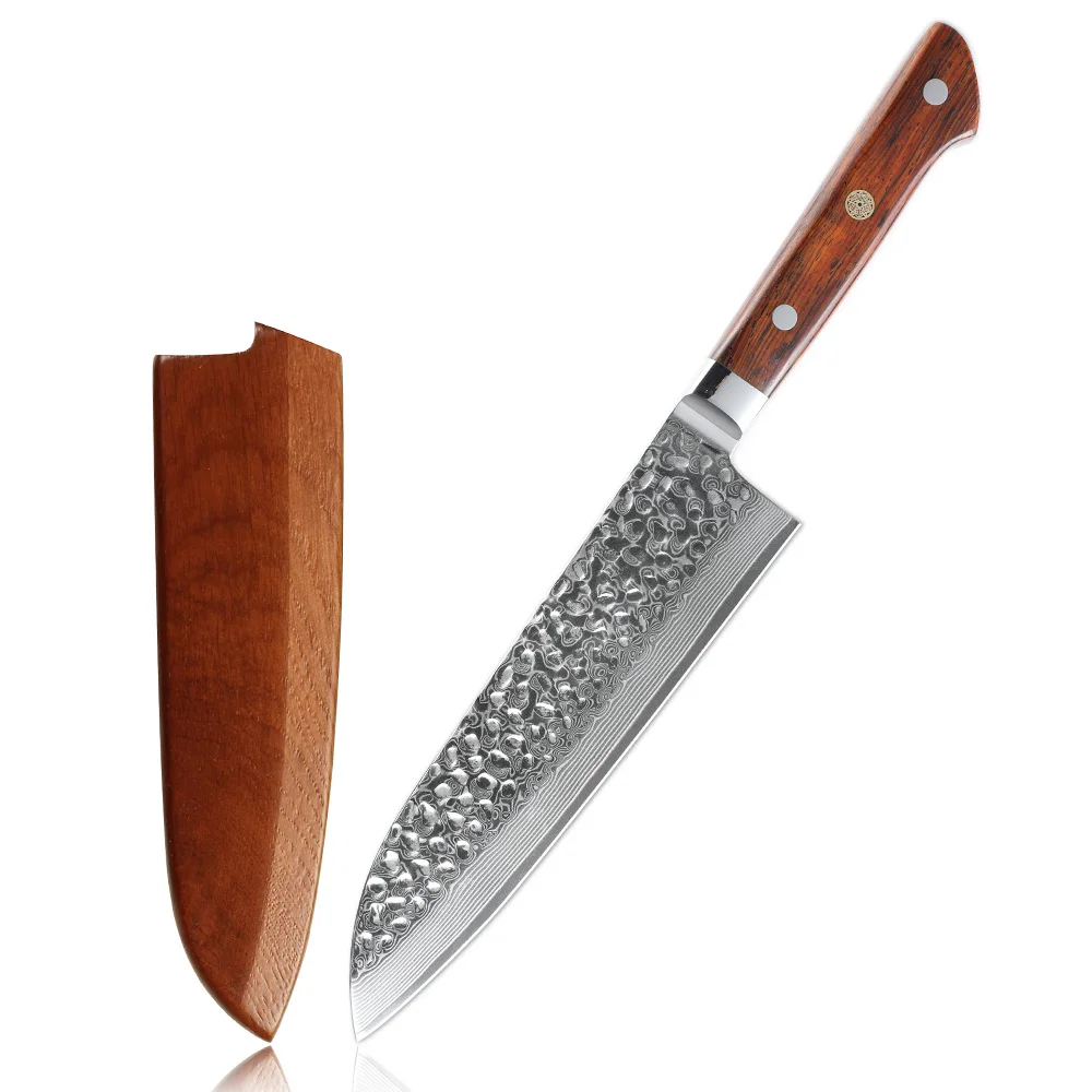 High Quality Japanese Style Multi-functional Santoku Knife Professional Vg10 Damascus Japanese Kitchen Knife