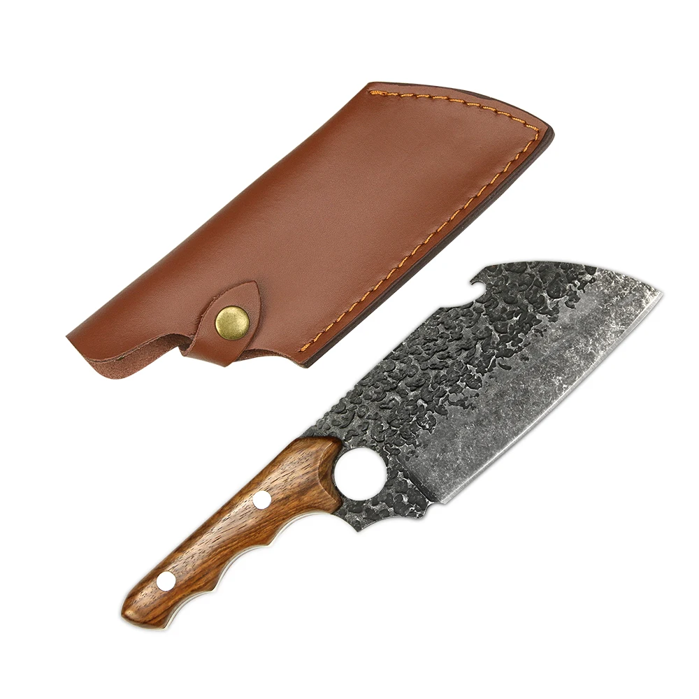 New Design Stainless Steel Hunting Chopping Camping Kitchen Tools Chef Cleaver Knife With Sheath